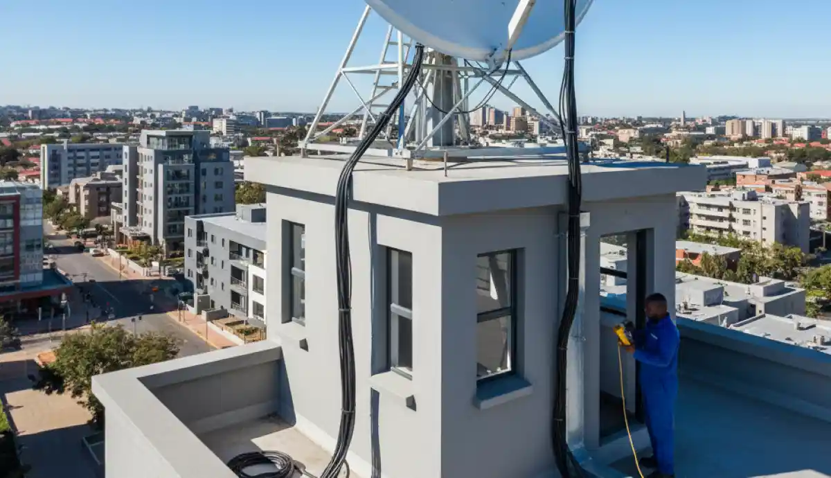 Communal DStv dish installation for apartment complex in Centurion