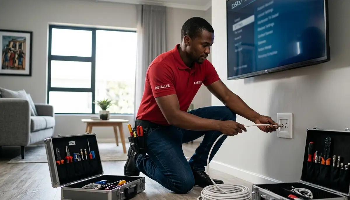 Professional extra TV point installation in Centurion home