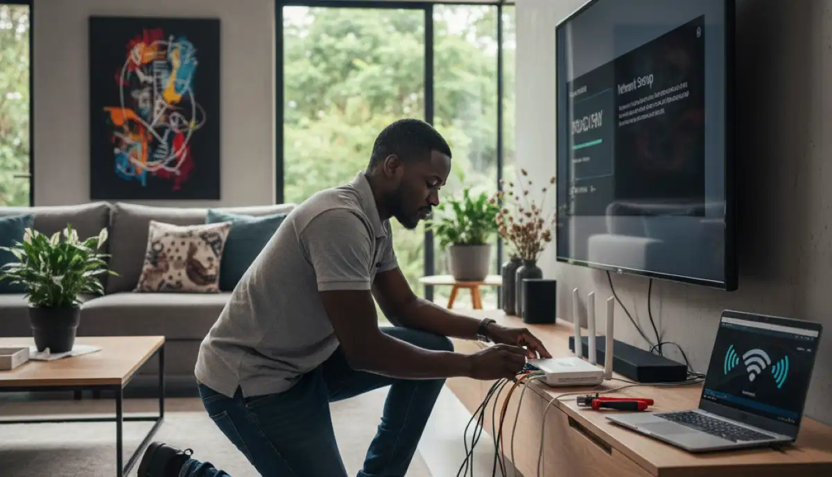 Professional router installation for DStv Internet and streaming services in Centurion home