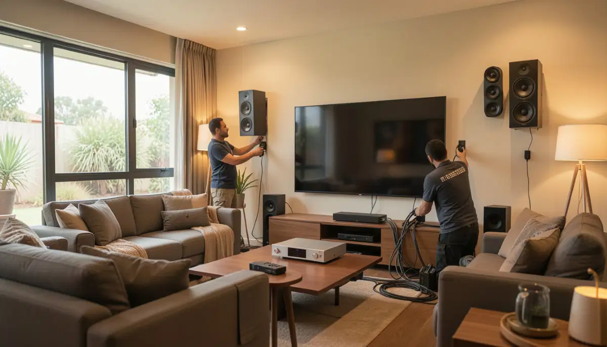 Professional surround sound system installation in Centurion home theatre