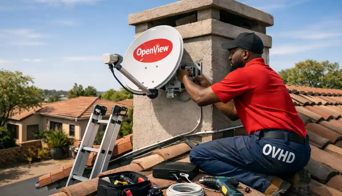 OpenView satellite dish installation in Centurion
