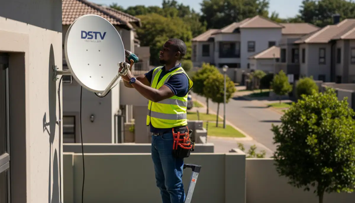 Professional satellite dish installation in Pretoria East suburb