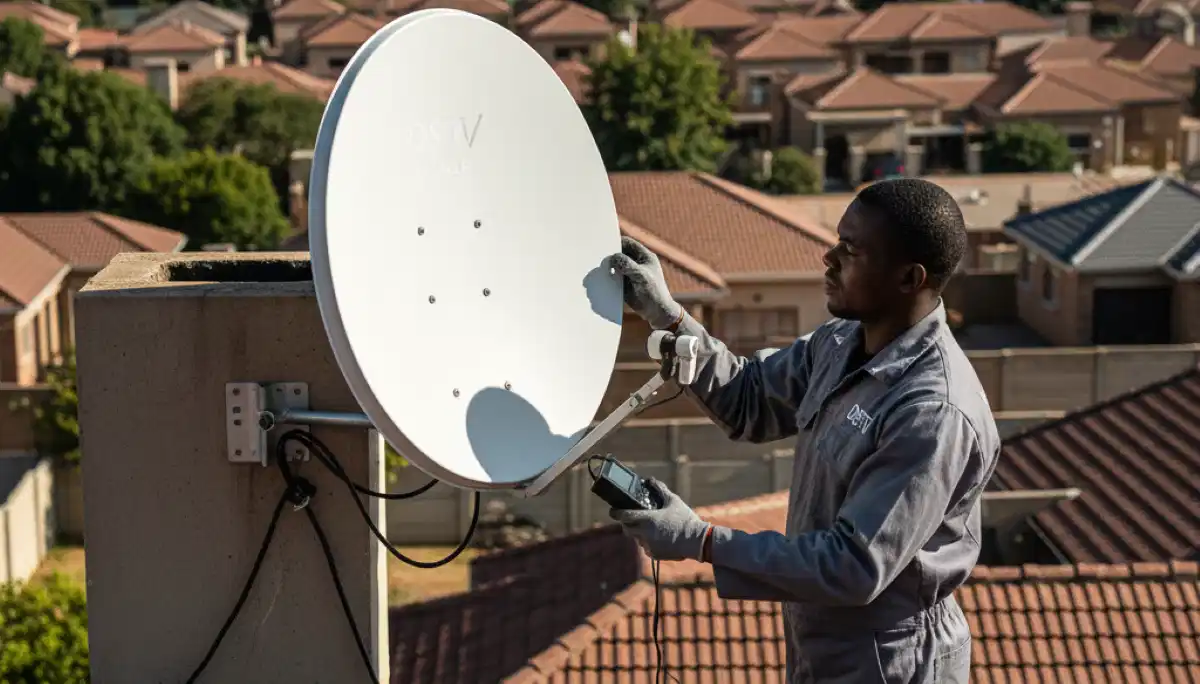 Professional satellite dish realignment to fix DStv error E48-32 in Centurion