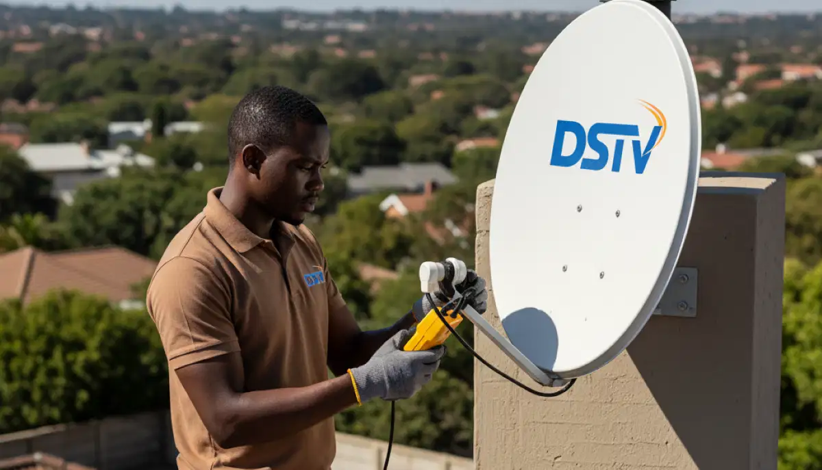 Professional satellite signal meter testing for DStv repair in Centurion