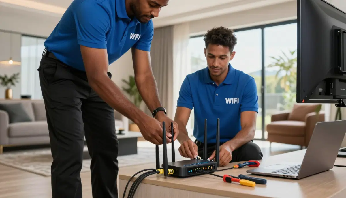 Professional WiFi router installation in Centurion home